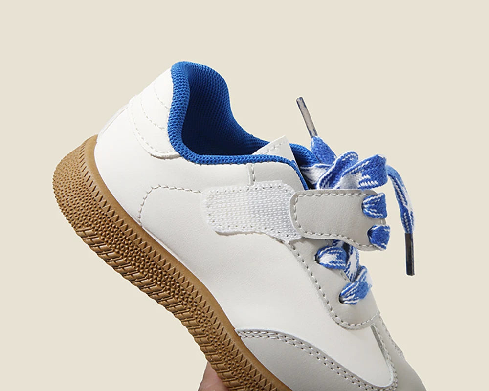 PU Leather Sneakers for Children Waterproof Trend Fashion Children'S Tennis Shoes Anti-Slippery Sport Shoes for Kids