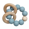 Teething Wood Rattles Toys Baby Nursing Bracelets Silicone Teether.