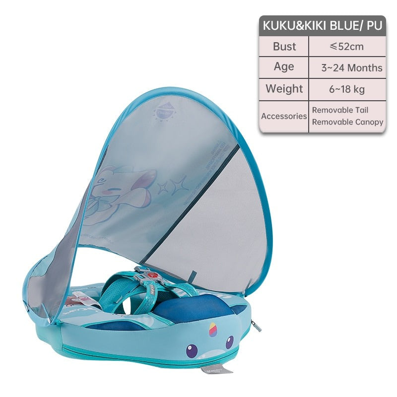 Non-Inflatable Baby Chest Floats with Canopy