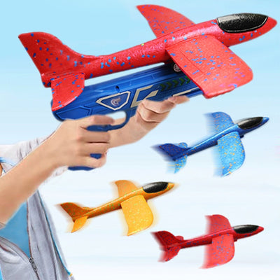 Foam Plane Launcher Airplanes Glider Hand Throw Catapult  Plane Toy