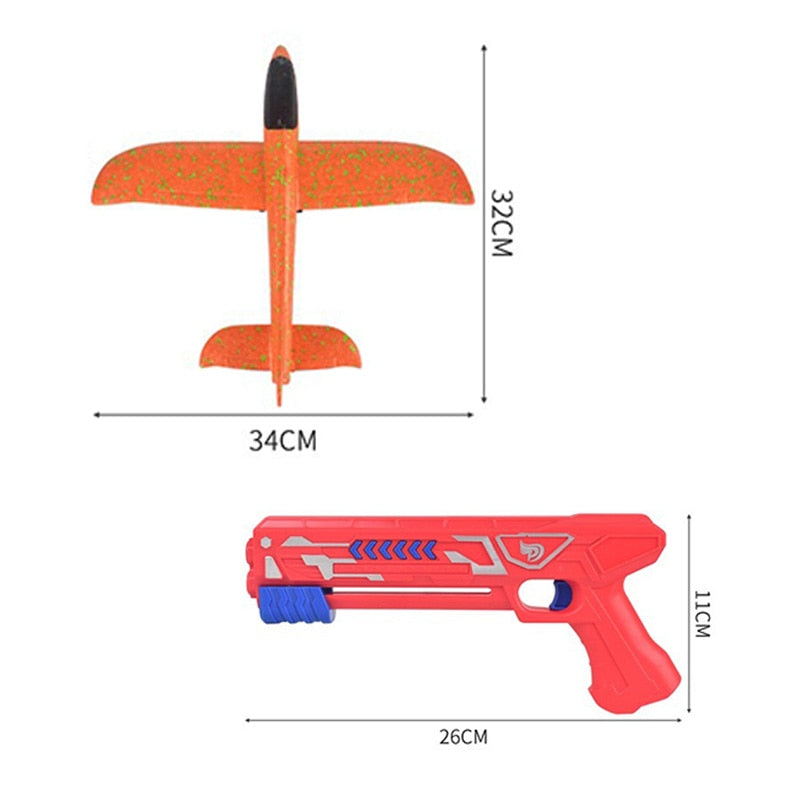 Foam Plane Launcher Airplanes Glider Hand Throw Catapult  Plane Toy