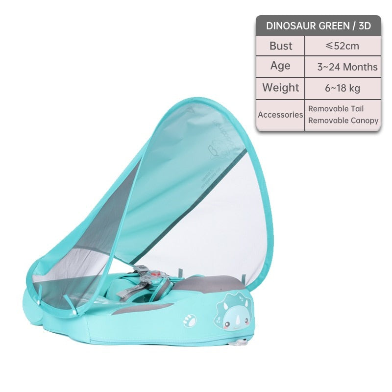 Non-Inflatable Baby Chest Floats with Canopy