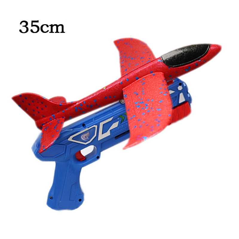 Foam Plane Launcher Airplanes Glider Hand Throw Catapult  Plane Toy