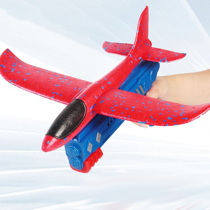 Foam Plane Launcher Airplanes Glider Hand Throw Catapult  Plane Toy